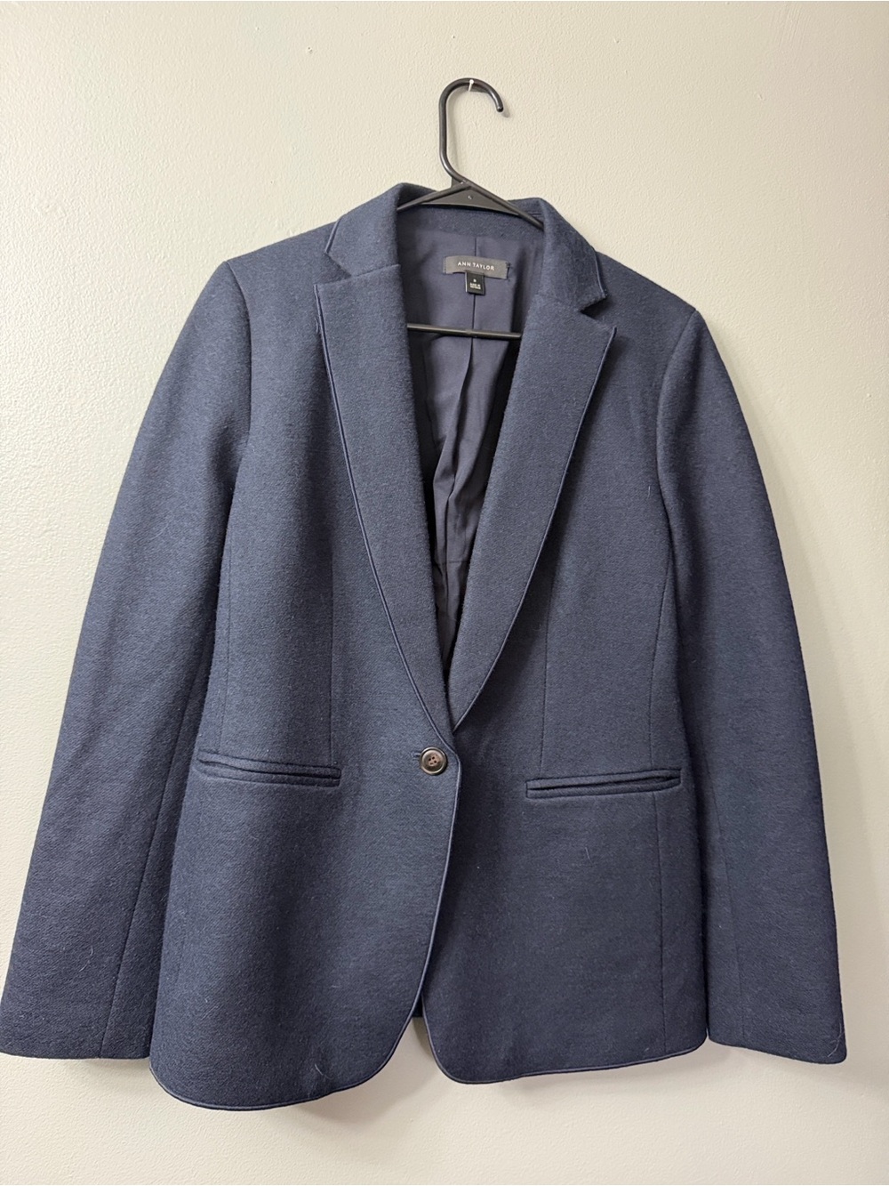 Ann Taylor navy wool blazer Classic Tailored Navy Women's Blazer 10